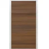 New C-Wood Schutting composiet co-extrusie Garda teak met blank aluminium kader (90 x 180 cm)
