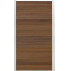 New C-Wood Schutting composiet co-extrusie Garda teak met blank aluminium kader (90 x 180 cm)