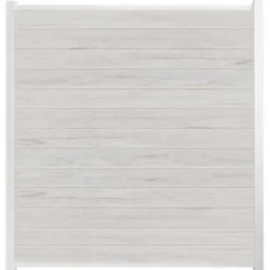 Clearance C-Wood Schutting composiet co-extrusie Garda beige met wit aluminium kader (180 x 200 cm)