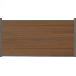 Discount C-Wood Schutting composiet co-extrusie Como teak met antraciet aluminium kader (180 x 90 cm)