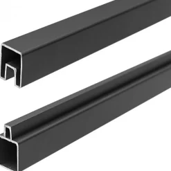 Discount C-Wood Schutting composiet co-extrusie Como teak met antraciet aluminium kader (180 x 90 cm)