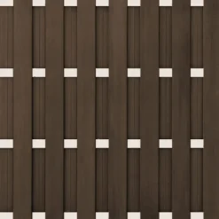 Outlet C-Wood Schutting set composiet Bari donkerbruin met blank aluminium frame (9,41 meter)