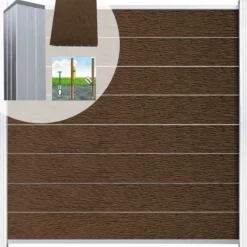 Outlet C-Wood Schutting set composiet Modular co-ex dark brown - blank alu accessoires (9,30 meter)