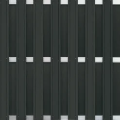 Online C-Wood Schutting set composiet Stijl antraciet met blank aluminium frame (5,67 meter)