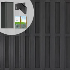 New C-Wood Schutting set composiet Stijl antraciet met antraciet aluminium frame (7,54 meter)