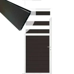 Online C-Wood Tuindeur aluminium wit frame Mix & Match - composiet antraciet (90 x 180 cm)