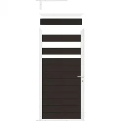 Online C-Wood Tuindeur aluminium wit frame Mix & Match - composiet antraciet (90 x 180 cm)