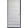 C-Wood Tuindeur aluminium antraciet frame Modular - composiet wit (90 x 200 cm)