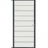 New C-Wood Tuindeur aluminium antraciet frame Modular - composiet co-ex wit (90 x 200 cm)