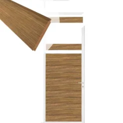 Online C-Wood Tuindeur aluminium wit frame Mix & Match - hardhout Thermo Fraké (90 x 200 cm)