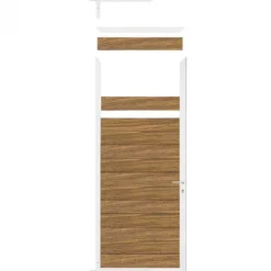 Online C-Wood Tuindeur aluminium wit frame Mix & Match - hardhout Thermo Fraké (90 x 200 cm)