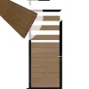 C-Wood Tuindeur aluminium zwart frame Mix & Match - composiet bruin gevlamd (90 x 180 cm)