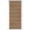 C-Wood Tuindeur aluminium wit frame Modular - composiet bruin gevlamd (90 x 180 cm)