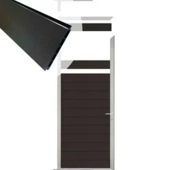 Clearance C-Wood Tuindeur aluminium blank frame Mix & Match - composiet antraciet (90 x 200 cm)