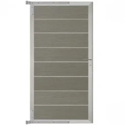New C-Wood Tuindeur aluminium blank frame Modular - composiet co-ex grijs (90 x 180 cm)