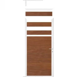 C-Wood Tuindeur aluminium wit frame Mix & Match - hardhout Bamboe (90 x 180 cm)