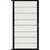 Outlet C-Wood Tuindeur aluminium zwart frame Modular - composiet co-ex wit (90 x 180 cm)