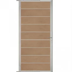 New C-Wood Tuindeur aluminium blank frame Modular - composiet teak (90 x 200 cm)