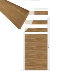 Sale C-Wood Tuindeur aluminium wit frame Mix & Match - hardhout Thermo Fraké (90 x 180 cm)