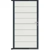 Clearance C-Wood Tuindeur aluminium antraciet frame Modular - composiet co-ex wit (90 x 180 cm)