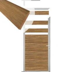 Outlet C-Wood Tuindeur aluminium blank frame Mix & Match - hardhout Thermo Fraké (90 x 180 cm)