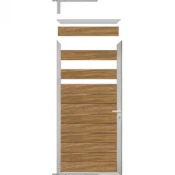 Outlet C-Wood Tuindeur aluminium blank frame Mix & Match - hardhout Thermo Fraké (90 x 180 cm)