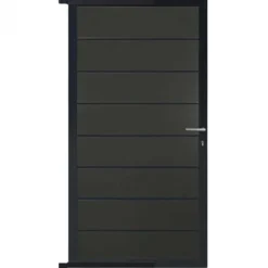 Hot C-Wood Tuindeur aluminium antraciet frame Modular - composiet antraciet (90 x 180 cm)