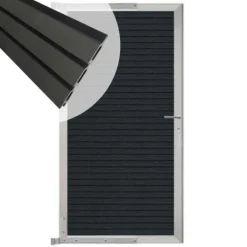 Hot C-Wood Tuindeur aluminium blank frame Rhombus Triple - composiet antraciet (90 x 180 cm)