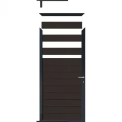 Outlet C-Wood Tuindeur aluminium antraciet frame Mix & Match - composiet antraciet (90 x 180 cm)