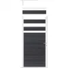 Outlet C-Wood Tuindeur composiet Garda antraciet met wit alu kader (90 x 180 cm)
