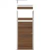 Online C-Wood Tuindeur composiet Garda teak met blank alu kader (90 x 200 cm)