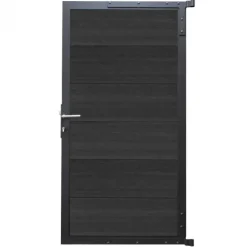 New C-Wood Tuindeur composiet Como antraciet met antraciet alu kader (90 x 180 cm)