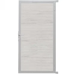 Best C-Wood Tuindeur composiet Como beige met blank alu kader (90 x 180 cm)