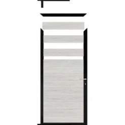 Discount C-Wood Tuindeur composiet Garda beige met zwart alu kader (90 x 180 cm)