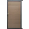 Clearance C-Wood Tuindeur composiet Como vergrijsd bruin met antraciet alu kader (90 x 180 cm)