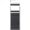 Hot C-Wood Tuindeur composiet Garda antraciet met blank alu kader (90 x 200 cm)