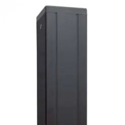 Hot C-Wood Tuinhek met poort set composiet bruin gevlamd Design met antraciet alu frame (4,88 mtr)