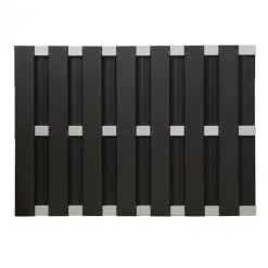Outlet C-Wood Tuinhek set composiet Bari antraciet met blank aluminium frame (5,68 mtr)