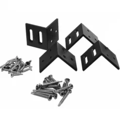 Best C-Wood Tuinhek set composiet bruin gevlamd Design met antraciet alu frame (5,68 mtr)