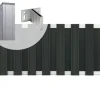 Discount C-Wood Tuinhek set composiet Stijl antraciet met blank aluminium frame (7,54 mtr)