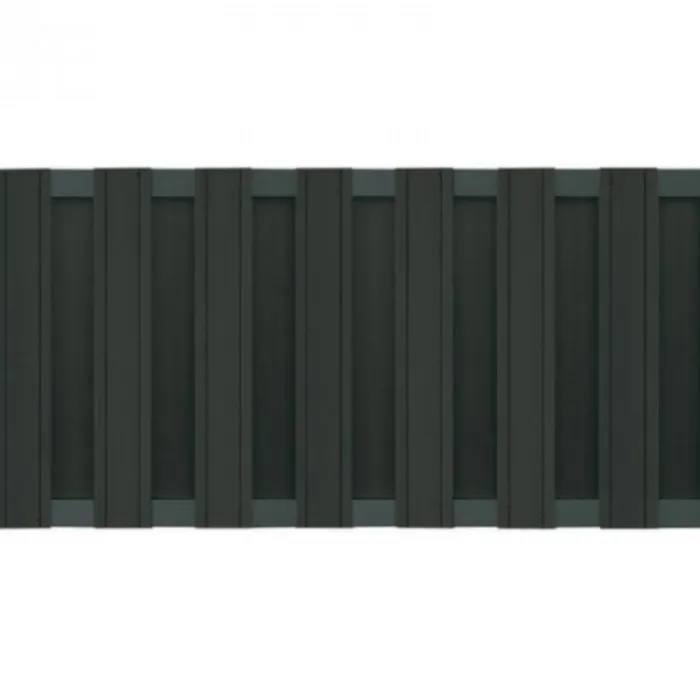 Discount C-Wood Tuinhek set composiet Stijl antraciet met antraciet aluminium frame (5,68 mtr)