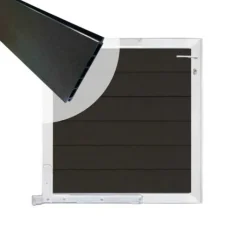 Hot C-Wood Tuinpoort aluminium wit frame Mix & Match - composiet antraciet (90 x 90 cm)