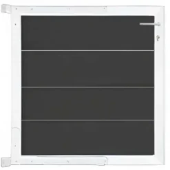 Discount C-Wood Tuinpoort aluminium wit frame Modular - composiet antraciet (90 x 90 cm)