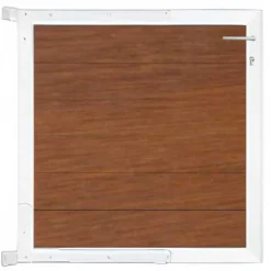 Online C-Wood Tuinpoort aluminium wit frame Mix & Match - hardhout Bamboe (90 x 90 cm)