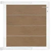 C-Wood Tuinpoort aluminium wit frame Modular - composiet bruin gevlamd (90 x 90 cm)