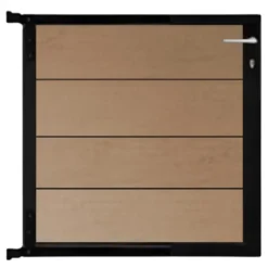 Clearance C-Wood Tuinpoort aluminium zwart frame Modular - composiet teak (90 x 90 cm)