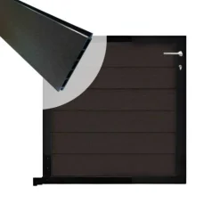 Clearance C-Wood Tuinpoort aluminium zwart frame Mix & Match - composiet antraciet (90 x 90 cm)