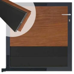 New C-Wood Tuinpoort aluminium antraciet frame Mix & Match - hardhout Bamboe / alu antraciet (90 x 90 cm)