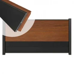 Outlet C-Wood Zelfbouw schutting hardhout Mix & Match Bamboe - antraciet - antraciet alu accessoires (180 x 90 cm)