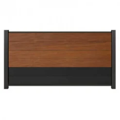 Outlet C-Wood Zelfbouw schutting hardhout Mix & Match Bamboe - antraciet - antraciet alu accessoires (180 x 90 cm)
